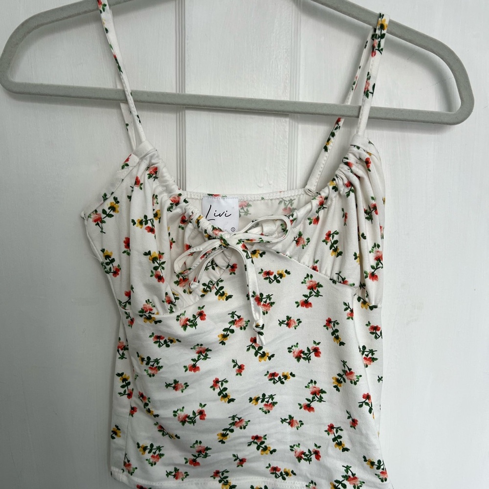 Floral Print Spaghetti Strap Top